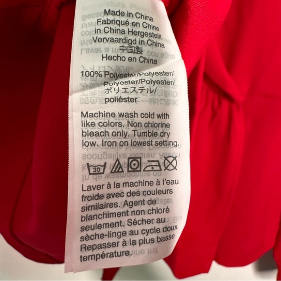 J. Crew | Festive Red Drapey Faux WrapTop In 365 Crepe Size 14 NWT - Picture 9 of 10